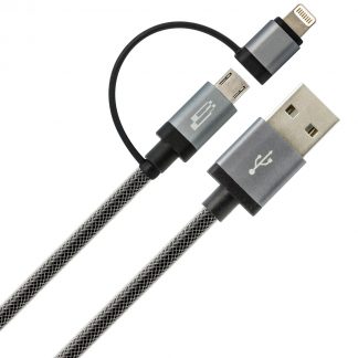 Bracketron PwrRev Micro-USB Cable with Lightning Adaptor